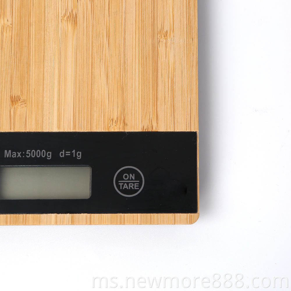 Square Bamboo Digital Kitchen Scale